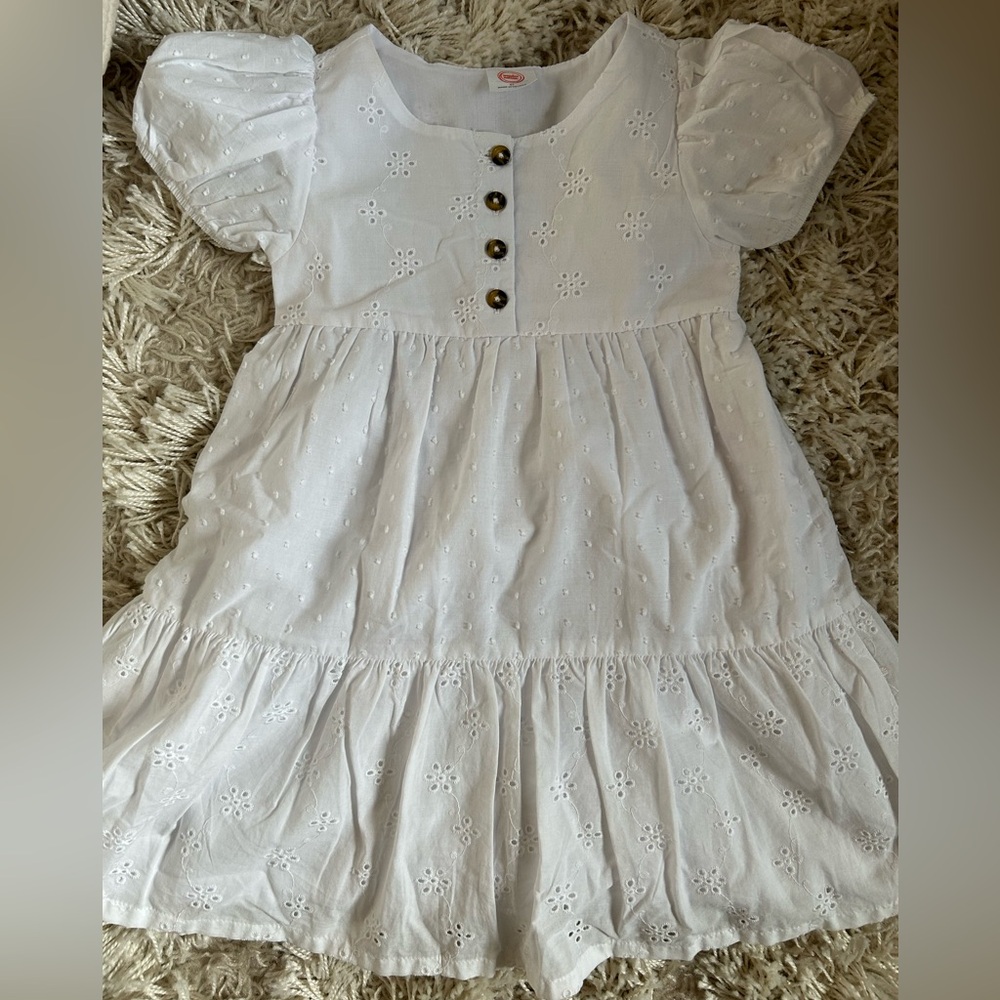 4T girls White Eyelet Dress